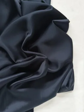 1 7/8 Yards Italian Viscose Satin in Midnight Blue