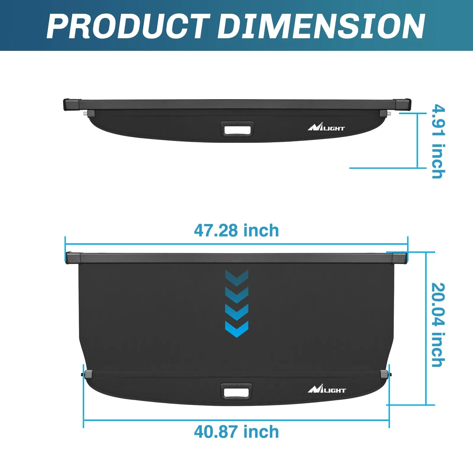 2018-2024 Subaru Crosstrek Impreza Retractable Trunk Cargo Cover With Trunk Storage Net