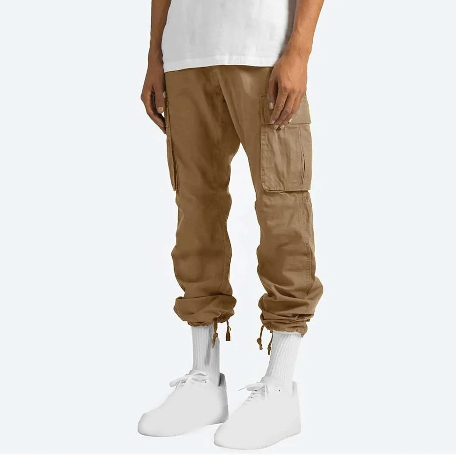 Anjikang Cargo Pants for Men Plus Size Casual Work Hiking Pants Baggy Tactical Workout Joggers Sweatpants with Multi Pockets