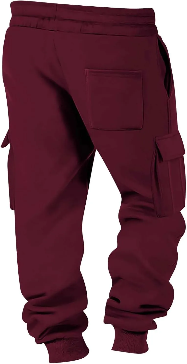 Big and Tall Sweatpants for Men Baggy Drawstring Waist Joggers with Pockets Workout Gym Mencomfy Cargo Joggers