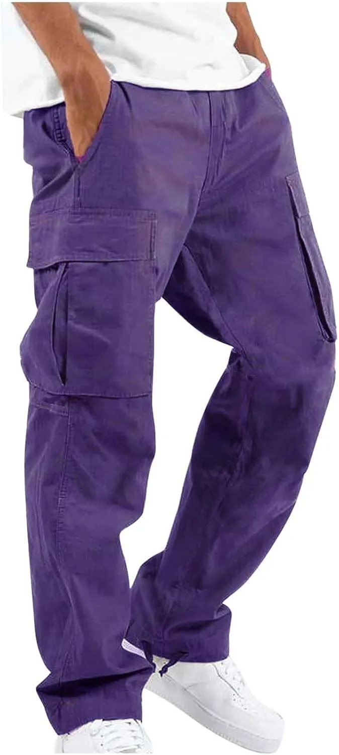 Cargo Pants for Men Lightweight Casual Sweatpants with Multi Pockets Durable Work Pant Construction Tactical Trousers