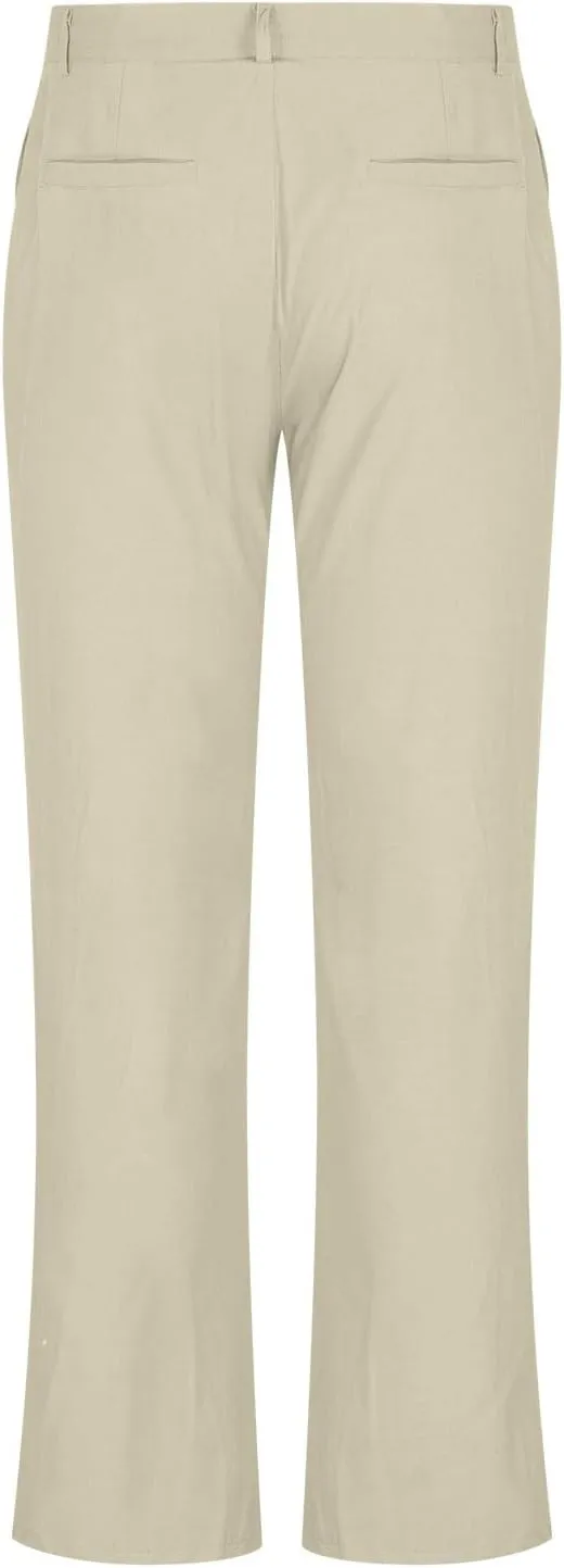 Lmdudan Men's Drawstring Loose Linen Beach Pants Lightweight Elastic Waist Yoga Lounge Straight Leg Trousers with Pockets