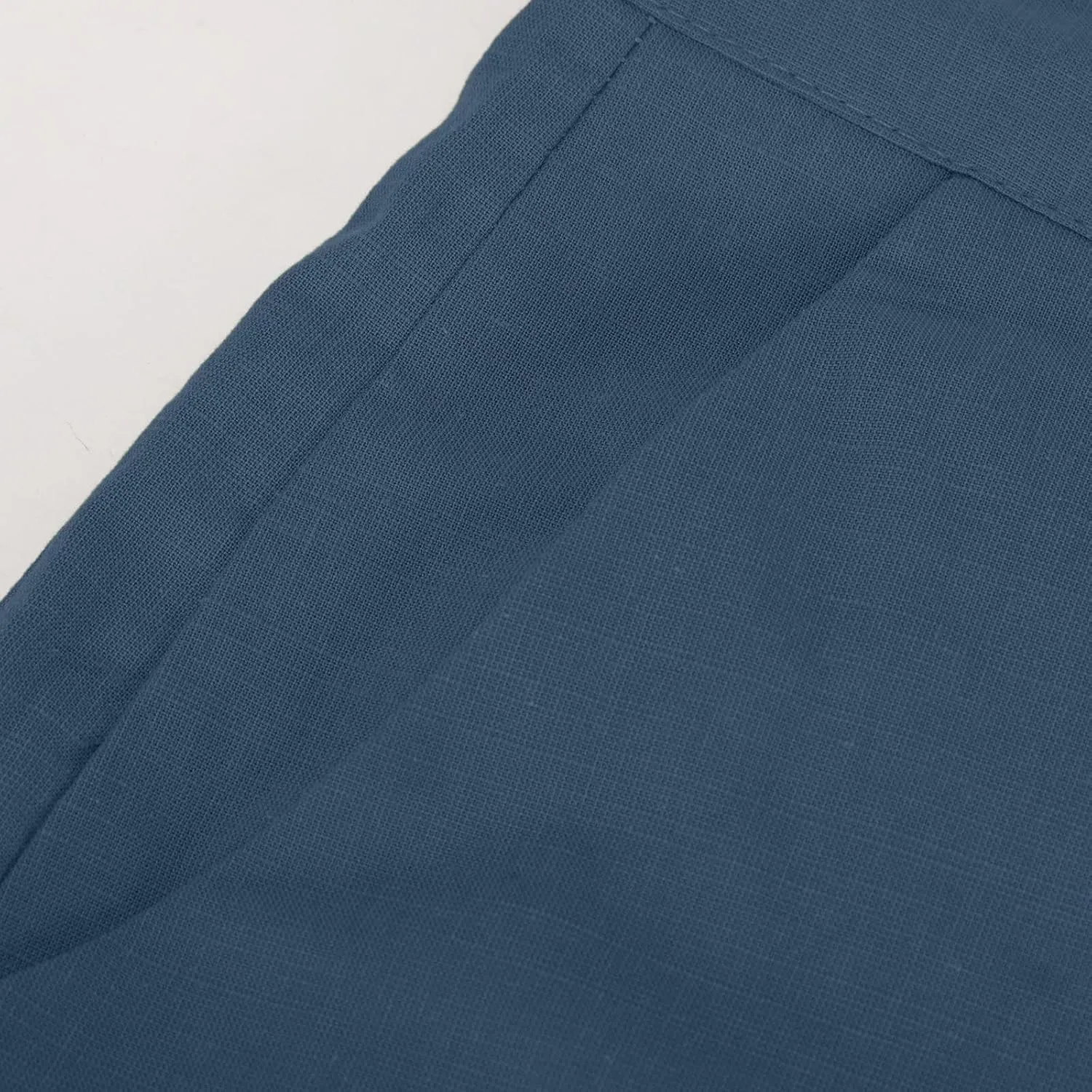 Lmdudan Men's Drawstring Loose Linen Beach Pants Lightweight Elastic Waist Yoga Lounge Straight Leg Trousers with Pockets