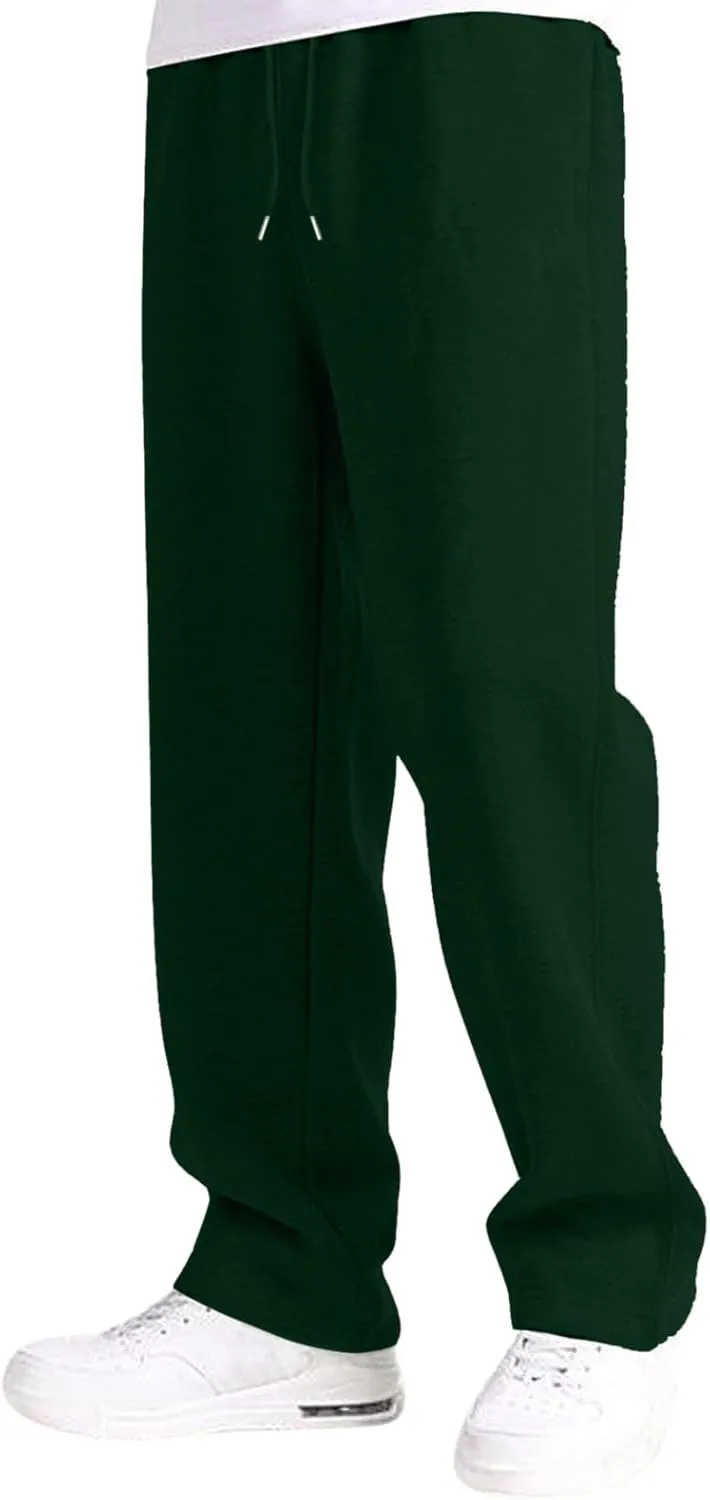 Mens Sweatpants with Pockets Mens Workout Jogger Drawsting Elastic aist Sweatpants Lightweight Solid Color Running Pants