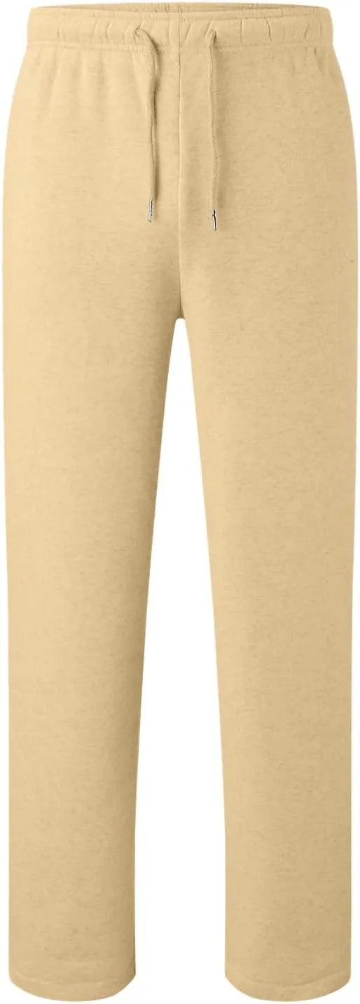 Mens Sweatpants with Pockets Mens Workout Jogger Drawsting Elastic aist Sweatpants Lightweight Solid Color Running Pants