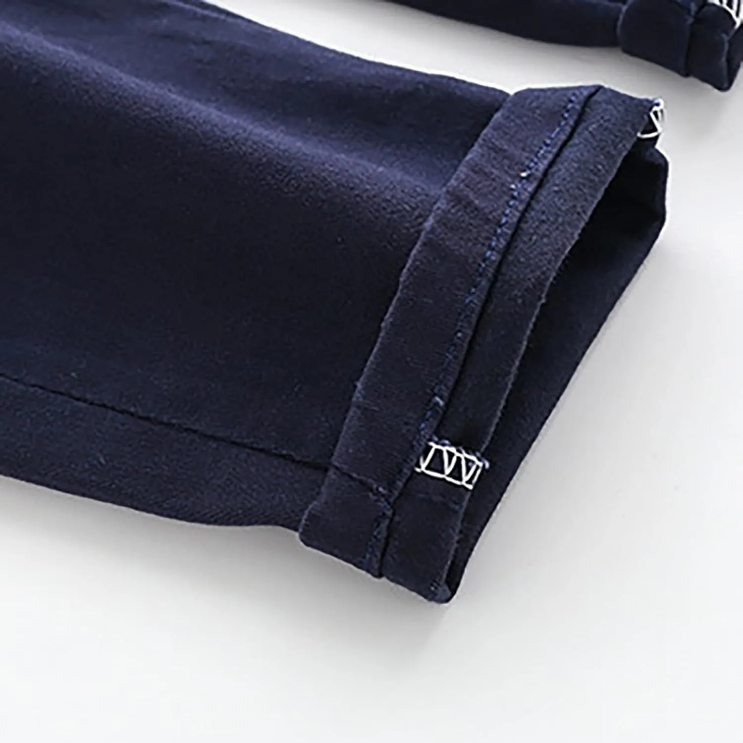 Toddler Baby Boys Twill Cargo Pants Pull-on Elastic Waist Baggy Joggers Solid School 𝐔niform Hiking Pants