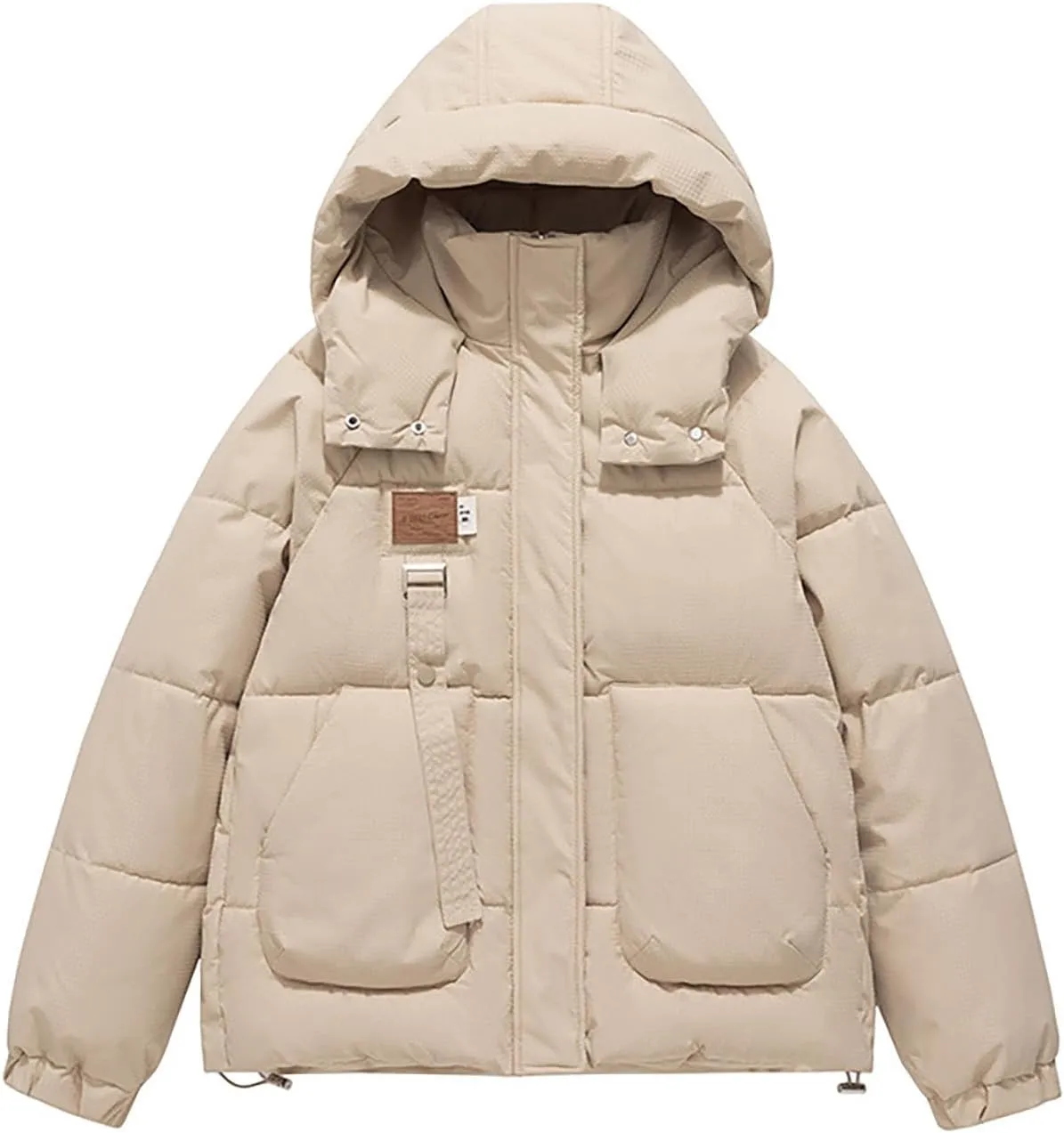Winter Jackets for Women Trendy Relaxed Fit down Jacket Coats Full-Zip Thicken Puffer Jacket Outwear with Removable Hood