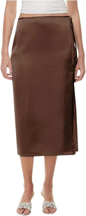 Women Satin Skirt High Waist Slit Zipper Straight Solid Color Temperament Long Skirt Pleated Tennis Skirts for