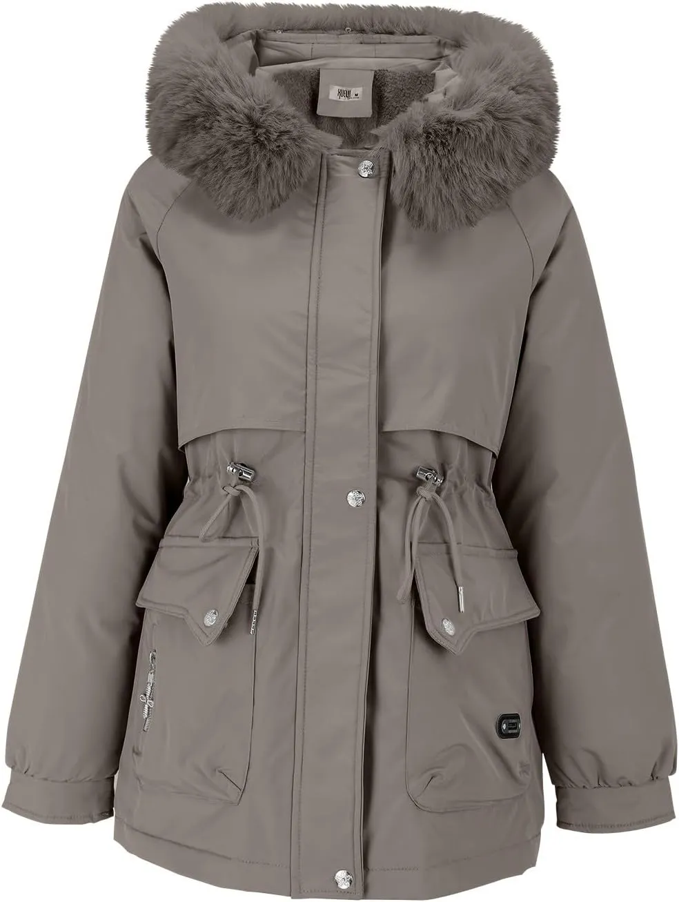 Women's Waterproof Long Winter Coat Thickened Down Alternative Jacket Warm Puffer Jacket Parka